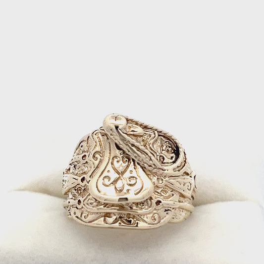 9ct yellow gold antique ring 06002976