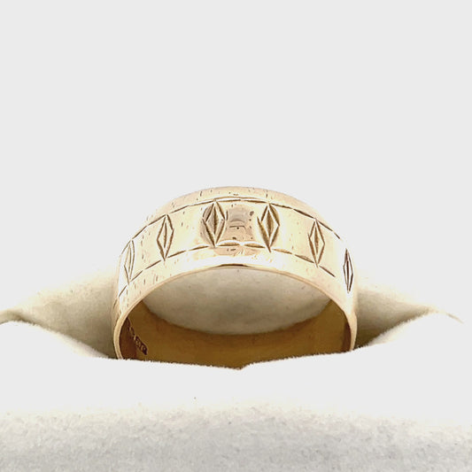 9ct yellow gold second-hand ring 07000297